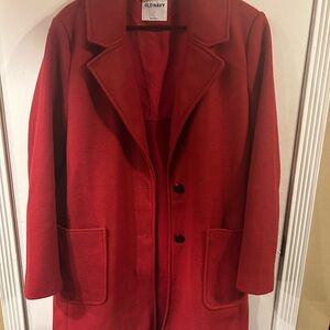 Old Navy Women's Bold Red Pea Coat